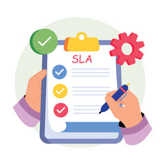 Service Level Agreement   Concepts Style illustrations. EPS 10 File stock illustration
