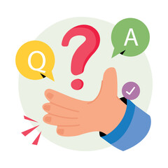 F&Q   Concepts Style illustrations. EPS 10 File stock illustration