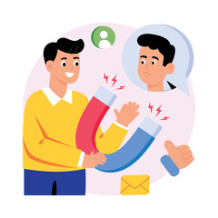 Attracting Customer   Concepts Style illustrations. EPS 10 File stock illustration