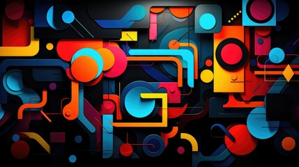 Obraz premium vibrant solid black background