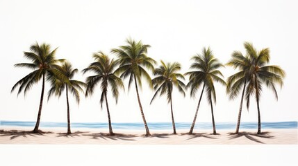 Obraz premium frds palm tree on white