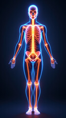 Vagus Nerve Stimulation (VNS) anatomical illustration with highlighted nerve pathways and device placement.
