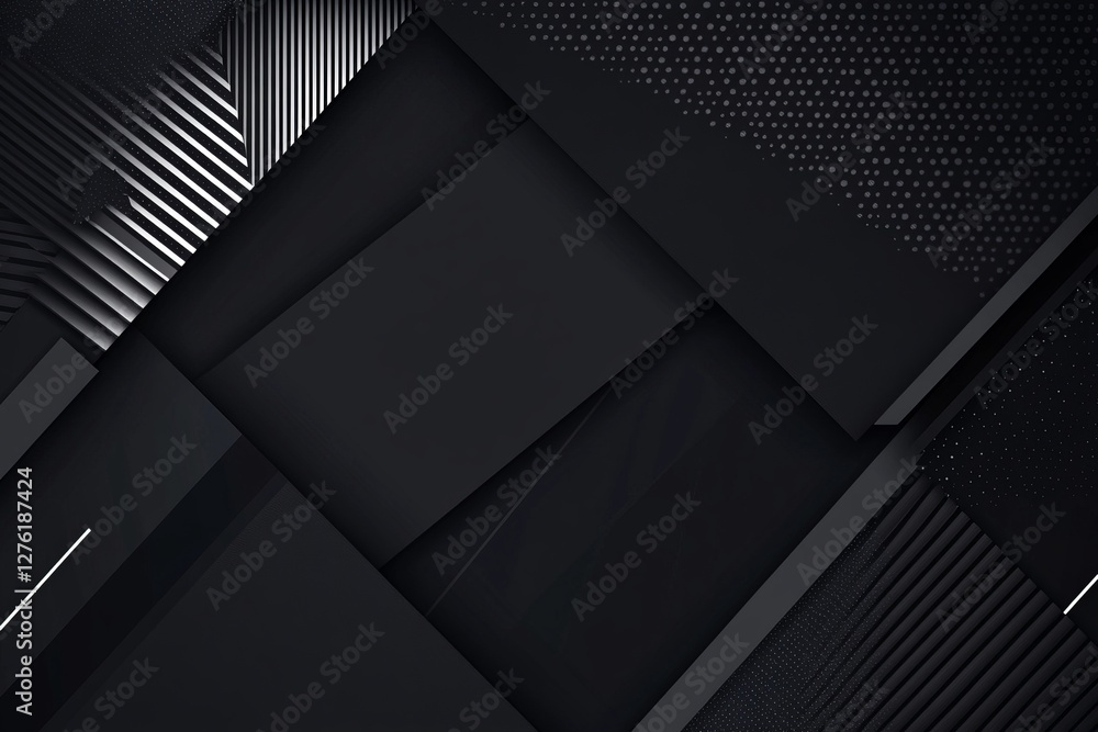Poster dark deep black dynamic abstract vector background with diagonal lines, a gradient from light to dee