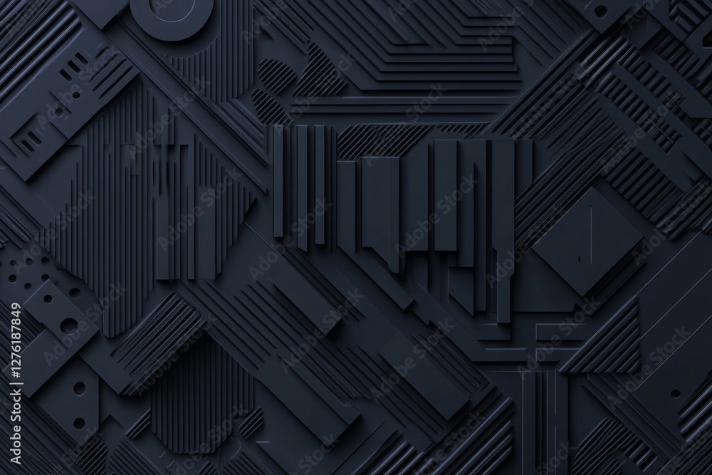 Poster dark deep black dynamic abstract vector background with diagonal lines, a gradient from light to dee
