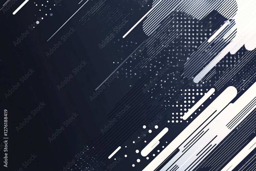Poster dark deep black dynamic abstract vector background with diagonal lines, a gradient from light to dee