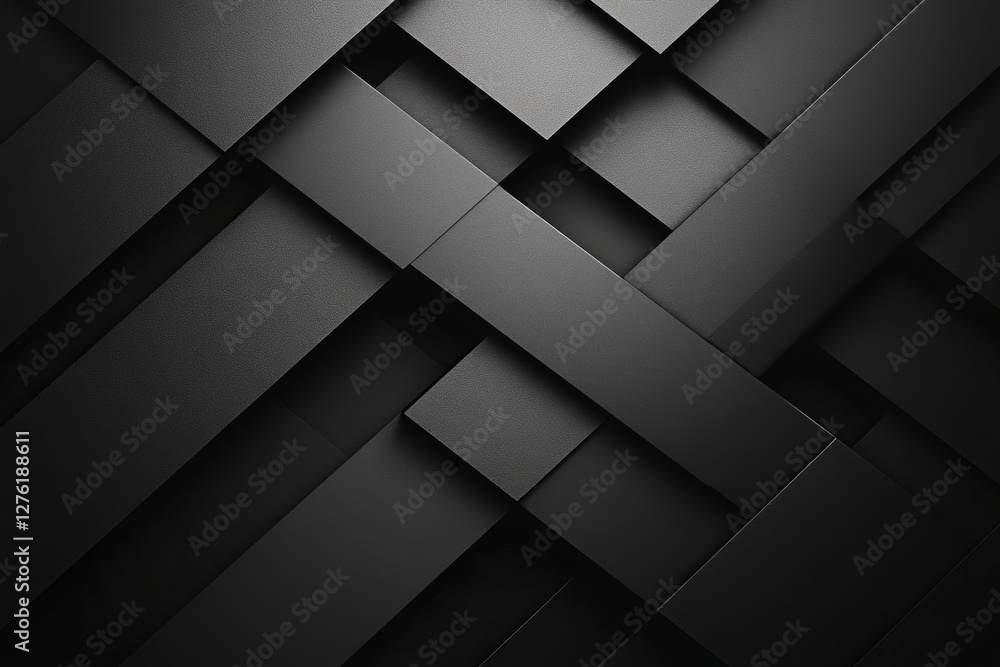 Poster dark deep black dynamic abstract vector background with diagonal lines, a gradient from light to dee