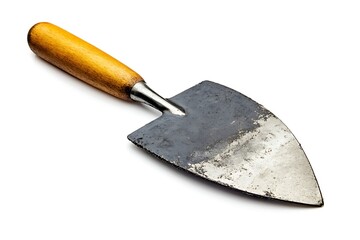 Shovel on a white background. Trowel on a white background.