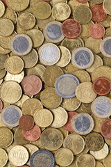 Background of euro coins