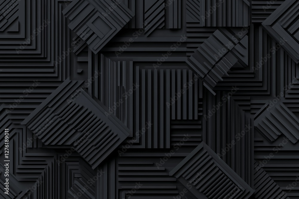 Poster dark deep black dynamic abstract vector background with diagonal lines, a gradient from light to dee