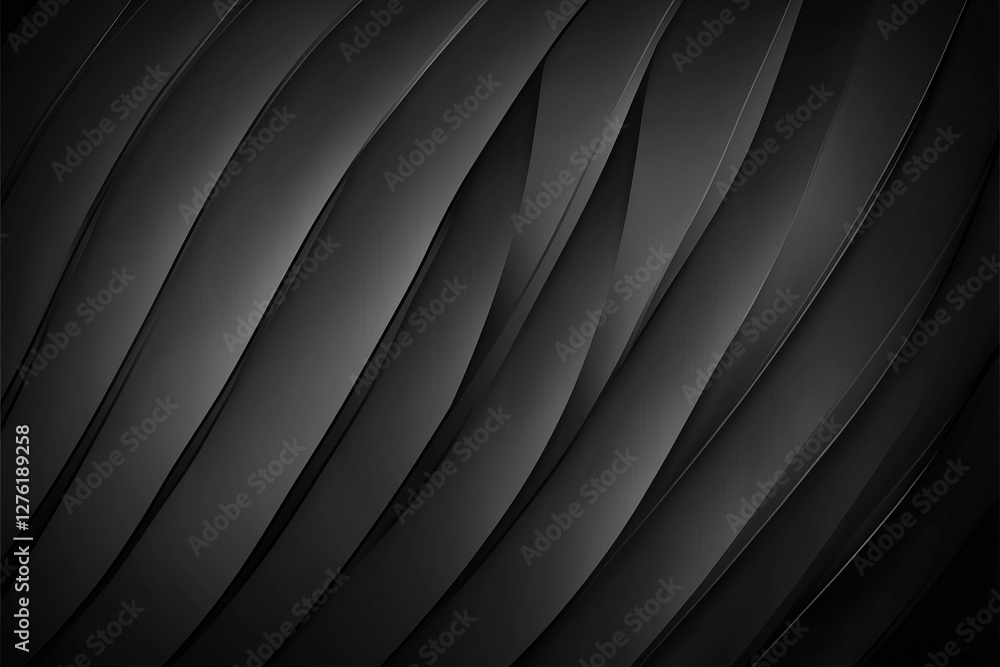 Poster dark deep black dynamic abstract vector background with diagonal lines, a gradient from light to dee