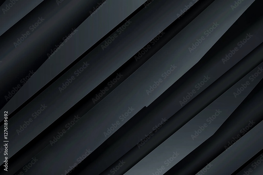 Poster dark deep black dynamic abstract vector background with diagonal lines, a gradient from light to dee