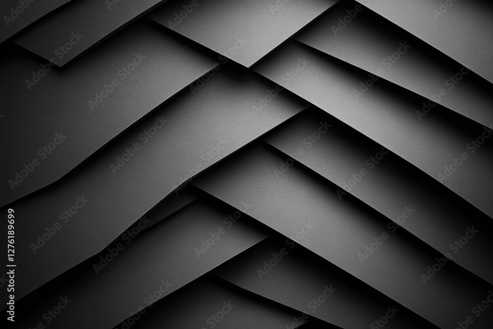 Poster dark deep black dynamic abstract vector background with diagonal lines, a gradient from light to dee