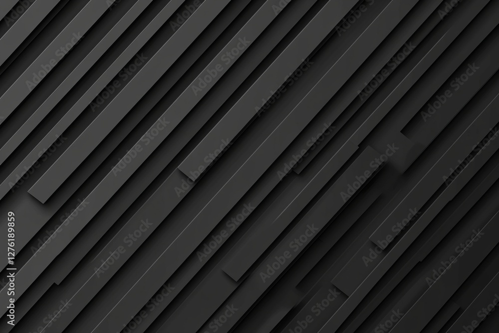 Poster dark deep black dynamic abstract vector background with diagonal lines, a gradient from light to dee