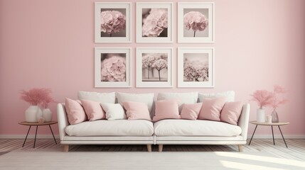 frames white pink wall