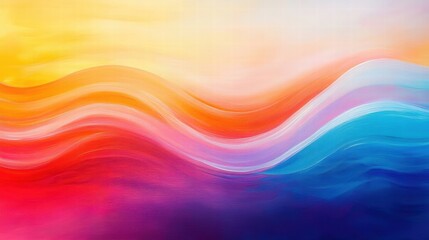 colorful abstract wave painting