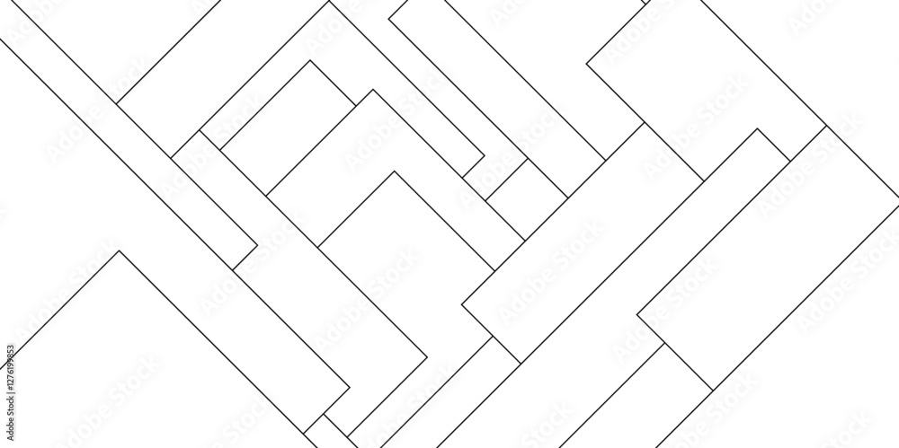 Poster abstract isometric geometric lines pattern, white and black abstract gradient geometric background. 