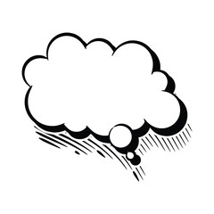 Line Art Speech Bubbles with Outline Shadows for Creative Designs