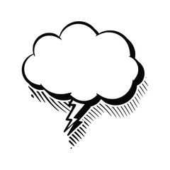 Line Art Speech Bubbles with Outline Shadows for Creative Designs