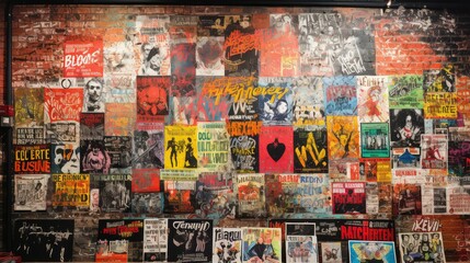 eclectic brick wall poster