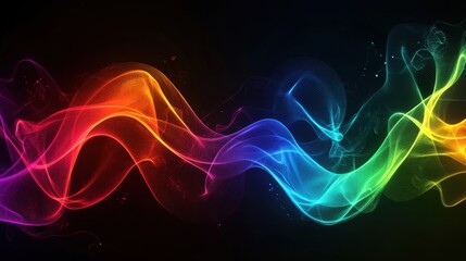 Fototapeta premium rainbow wave abstract background