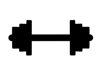 barbell icon vector on white background