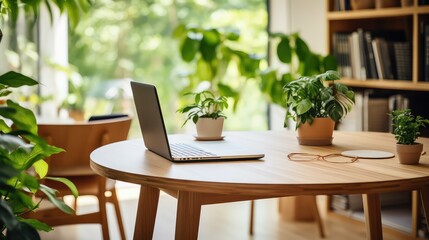 office round wood table