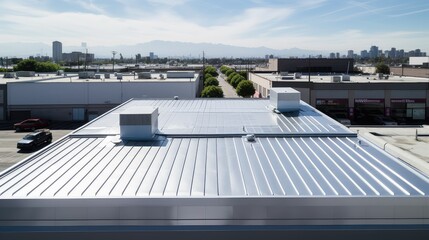 Fototapeta premium skylights sheet metal roof