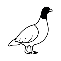 Modern Spruce Grouse Line Art Vector for T Shirts
