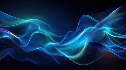 Obraz premium abstract blue wave background