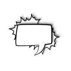 Line Art Speech Bubbles with Halftone Shadows for Creative Projects