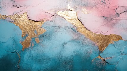 Fototapeta premium abstract gold teal pink textured background