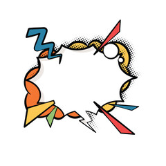 Bold and Bright Speech Bubbles in Pop Art Style