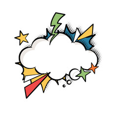 Bold and Bright Speech Bubbles in Pop Art Style