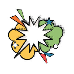 Bold and Bright Speech Bubbles in Pop Art Style