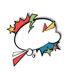 Bold and Bright Speech Bubbles in Pop Art Style