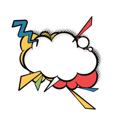 Bold and Bright Speech Bubbles in Pop Art Style