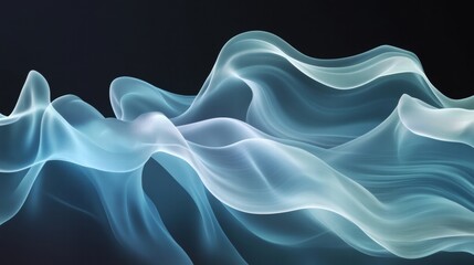 Obraz premium abstract blue flowing fabric texture