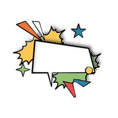 Bold and Bright Speech Bubbles in Pop Art Style