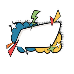 Bold and Bright Speech Bubbles in Pop Art Style