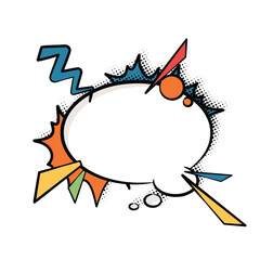 Bold and Bright Speech Bubbles in Pop Art Style