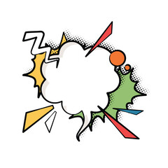 Bold and Bright Speech Bubbles in Pop Art Style