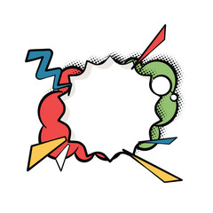 Bold and Bright Speech Bubbles in Pop Art Style