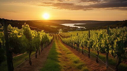 Naklejka premium grapes wine trail