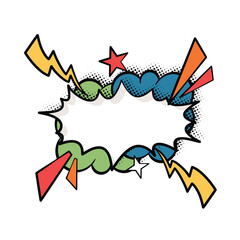 Bold and Bright Speech Bubbles in Pop Art Style