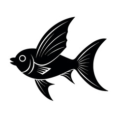 Creative Flying Fish Silhouette Vectors for Logos