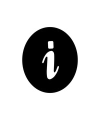 information icon filled with black