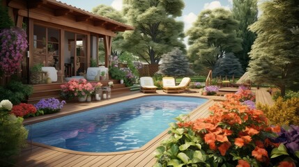 cozy house with pool