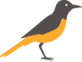 Oriole Silhouette Vector – Ideal for Branding & Nature Art.