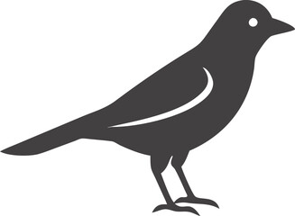 High-Quality Oriole Bird Silhouette Vector – Perfect for Logos.