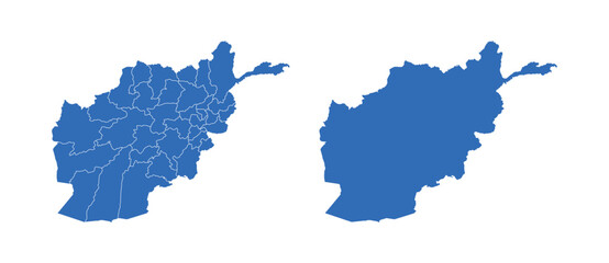 Afghanistan Map vector icon. Minimalistic Colorful Map of Afghanistan.